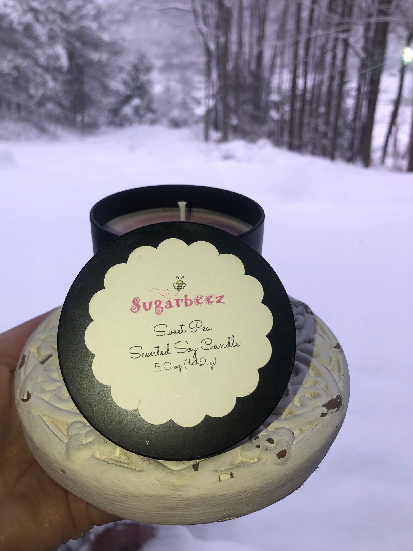 Sweet Pea scented 5 oz. Soy Candle