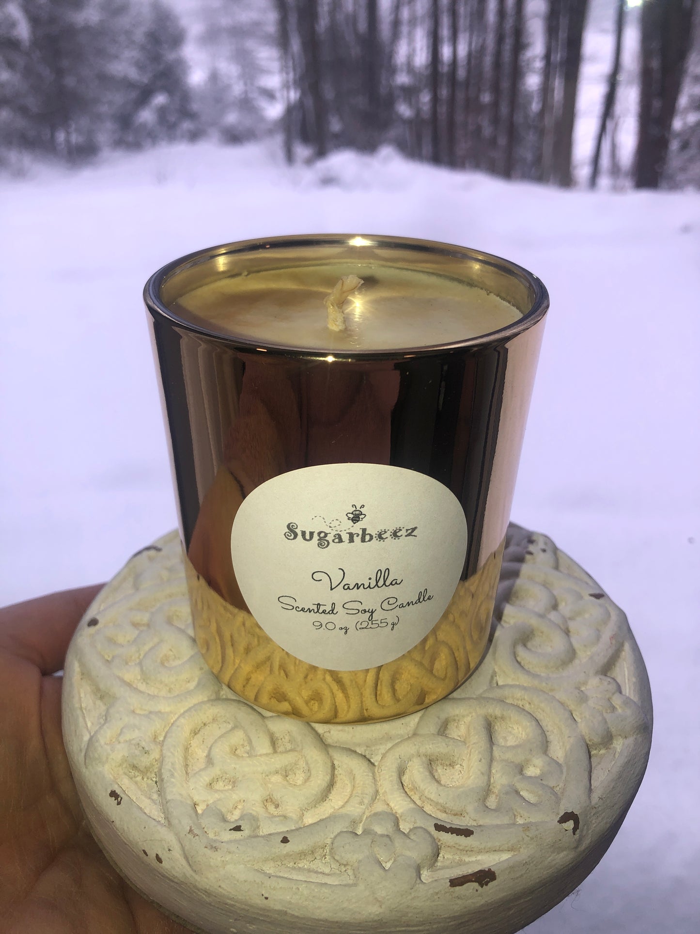 Vanilla scented 9 oz. Soy Candle