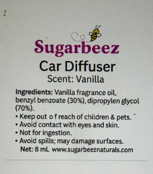 Vanilla scented Car Diffuser