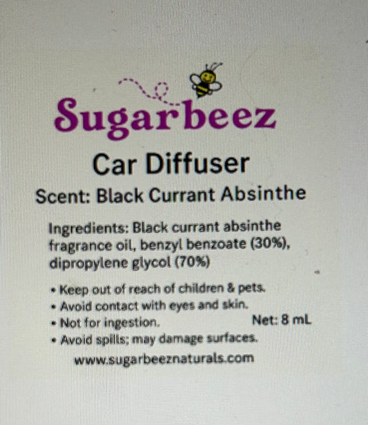 Black Currant Absinthe Scented Car Diffuser