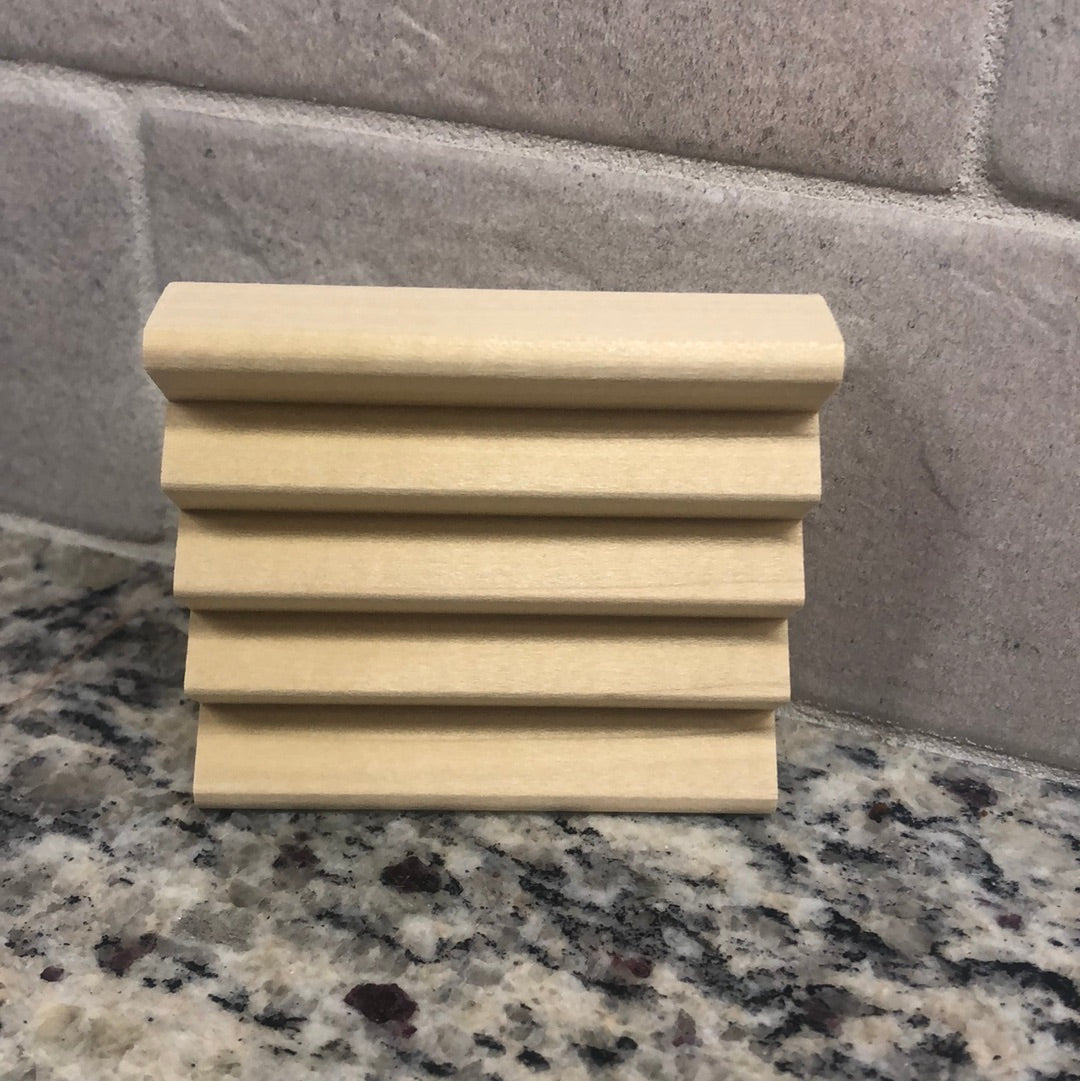 Unfinished Natural Poplar Wooden Soap Dish