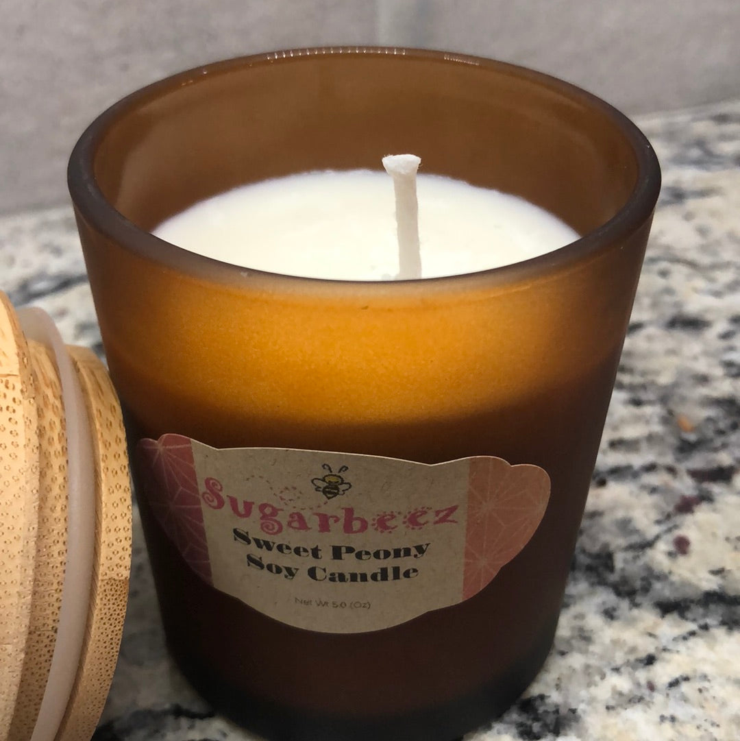 Sweet Peony Scented Soy Candle