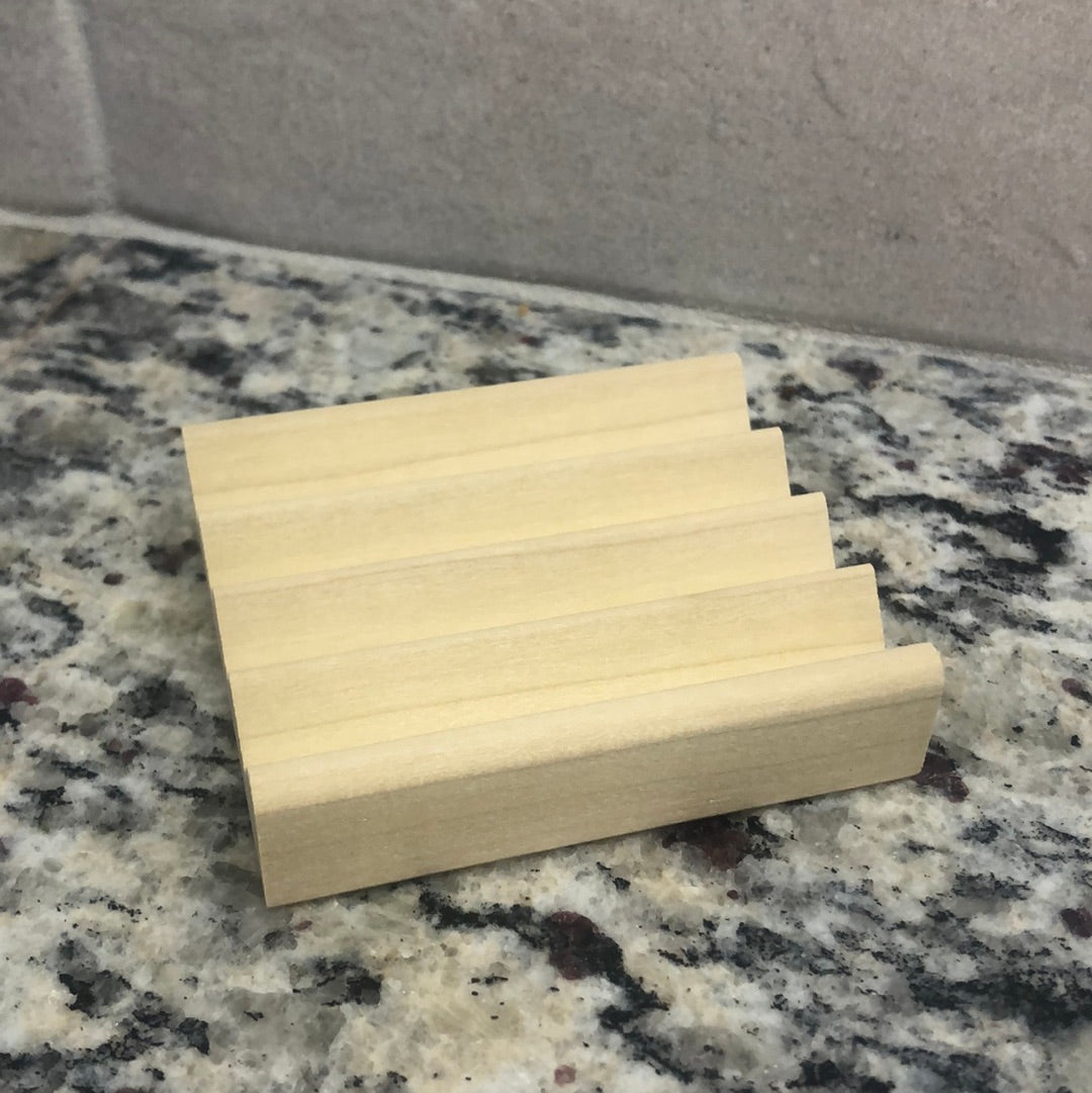 Unfinished Natural Poplar Wooden Soap Dish