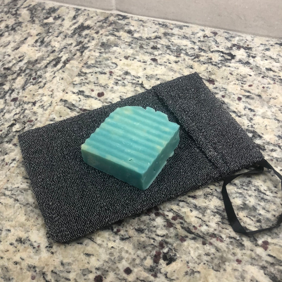 Exfoliating Nylon Soap Bags -Soap Saver Pouch with a Pocket
